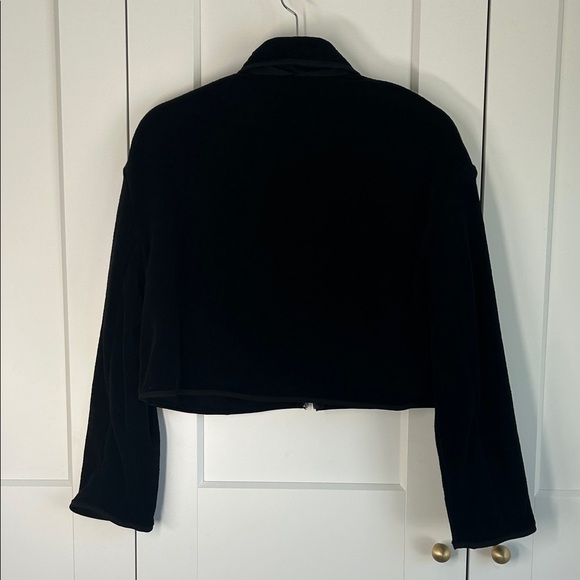 THE PARK Black Terry Cloth Cropped Jacket | S - Picture 3 of 6